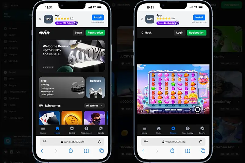 Ứng dụng 1win casino và phiên bản di động