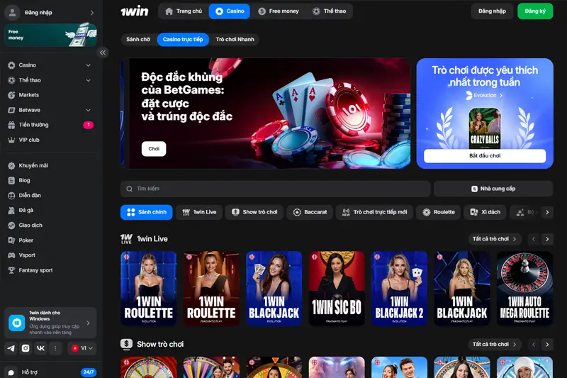 1win Casino 2026 trò chơi bonus nạp rút