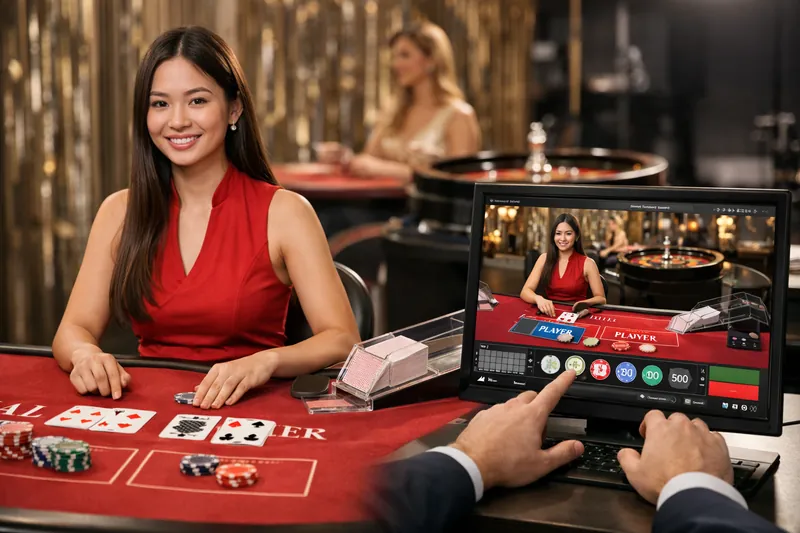 Bàn casino trực tiếp với dealer thật