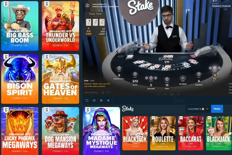 danh mục game casino: slot, baccarat, live
